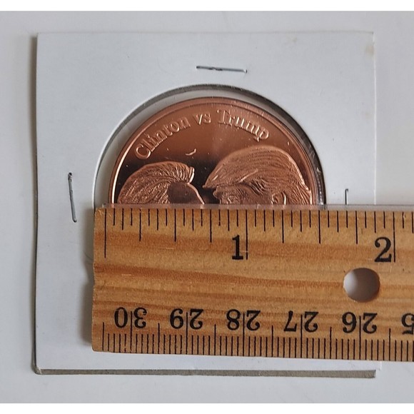 Clinton vs Trump Election 2016 - .999 Fine Copper 1 A.V.D.P. Ounce Coin - Picture 3 of 3